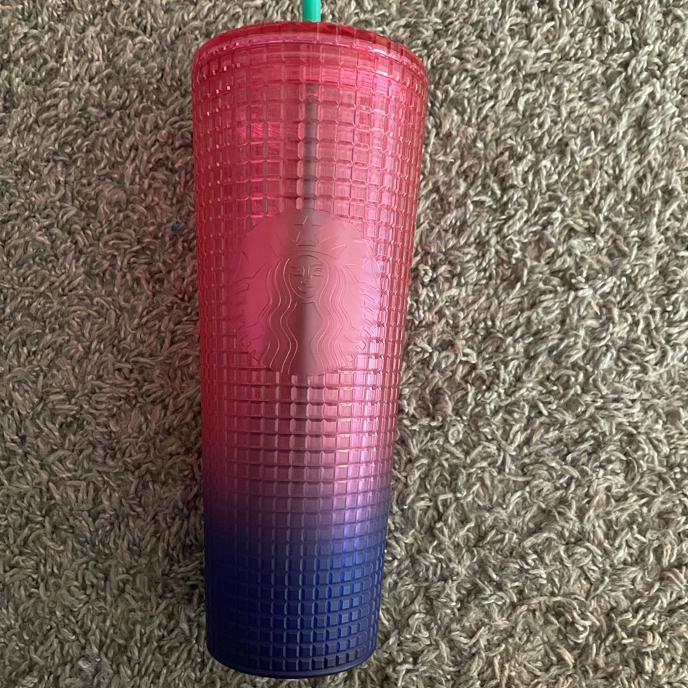 Starbucks Textured Red to Blue Tumbler